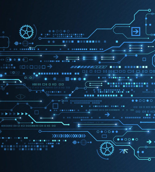 Abstract technology circuit board. Communication concept.